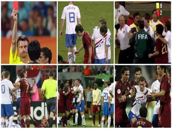 Danh sách những trận đấu có nhiều thẻ đỏ nhất lịch sử